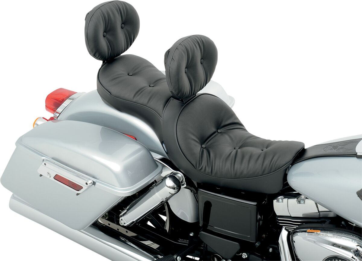 Drag Specialties Seats Backrest Ez Glide Ii Driver Adjustable Vinyl Bl
