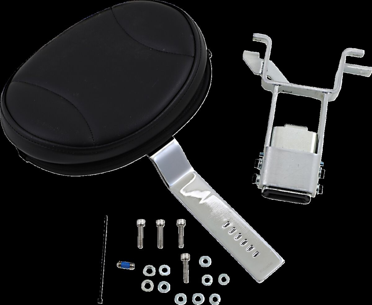 Kuryakyn Plug-N-Go Driver Backrest Backrest Drv 14+ Blk/Chr