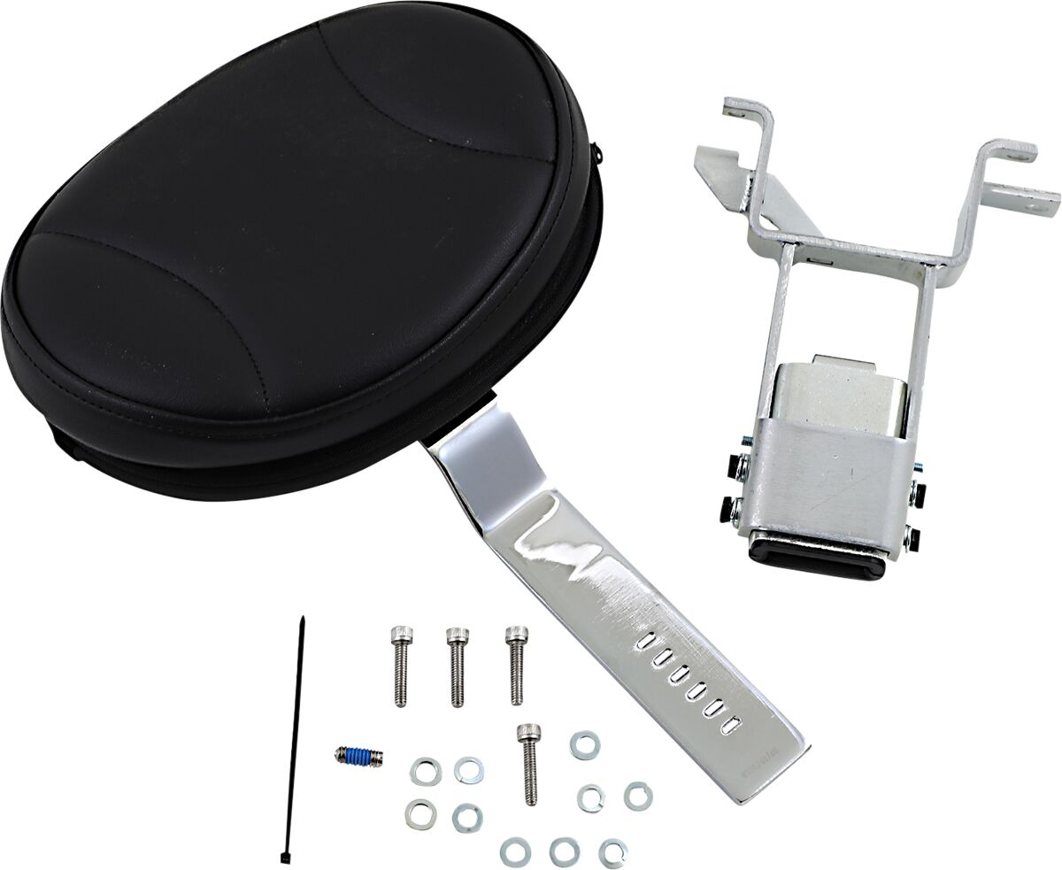 Kuryakyn Plug-N-Go Driver Backrest Backrest Drv 14+ Blk/Chr