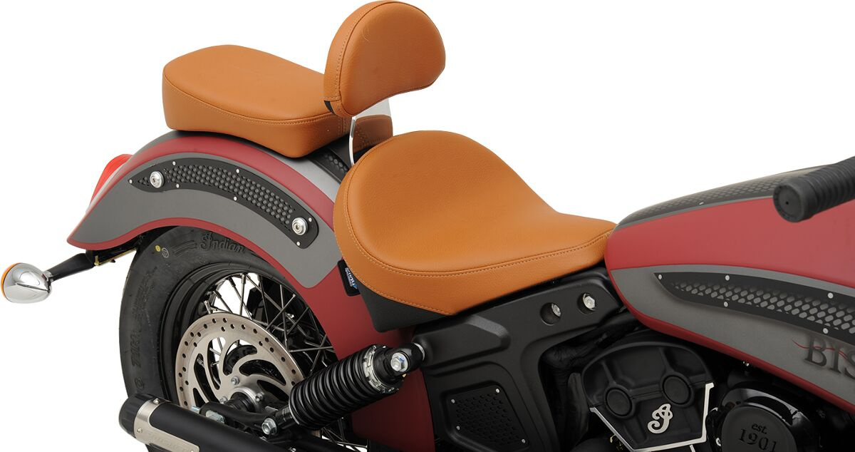 Drag Specialties Seats Pad Backrest Front Mild Smooth Design Brown Pad