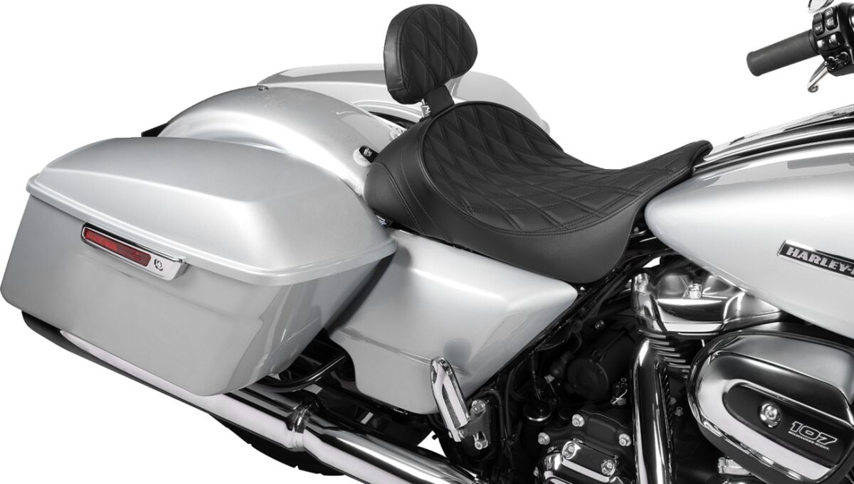 Drag Specialties Seats Ez Glide Ii Backrest - Small - Vinyl - Double D