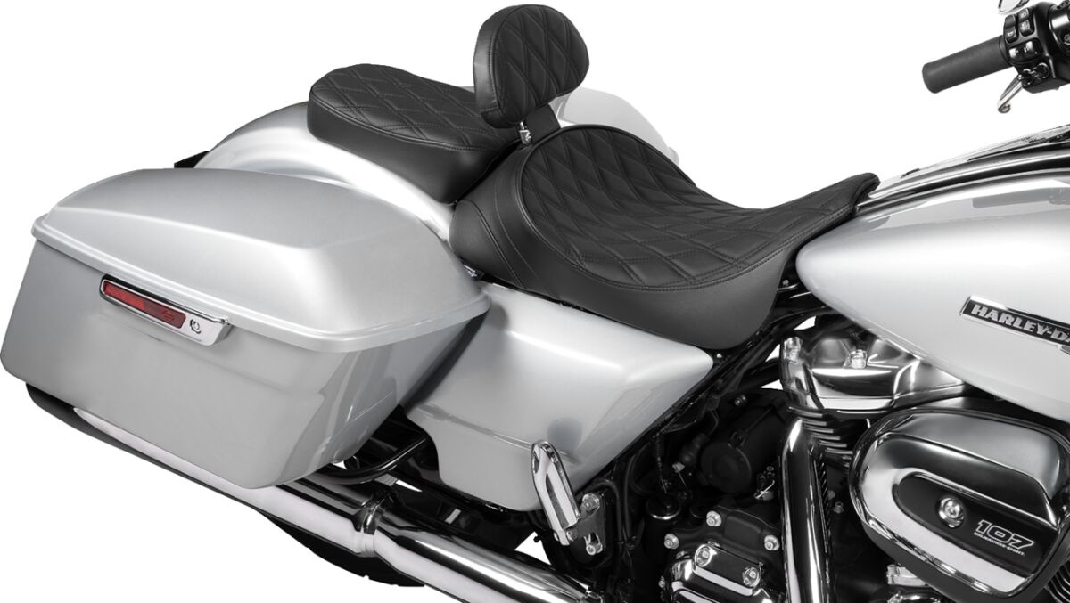 Drag Specialties Seats Ez Glide Ii Backrest - Small - Vinyl - Double D