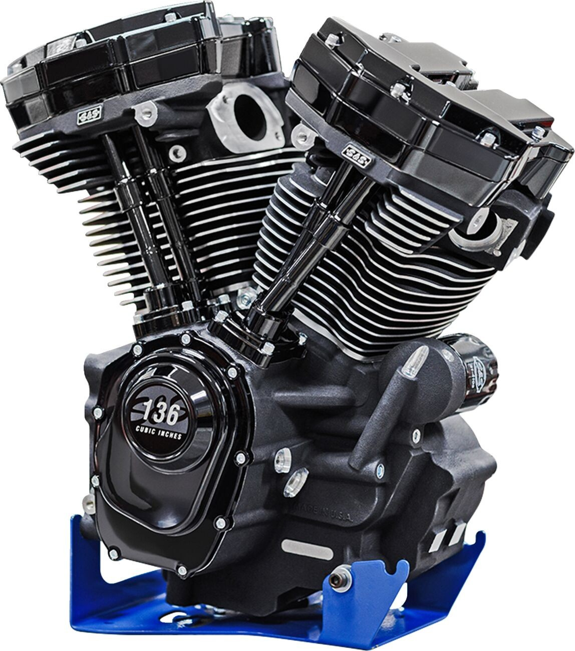 S&S Cycle Engine 136 Blk W/550G Cam Oilcool Raceonly M8 17-23 Touring