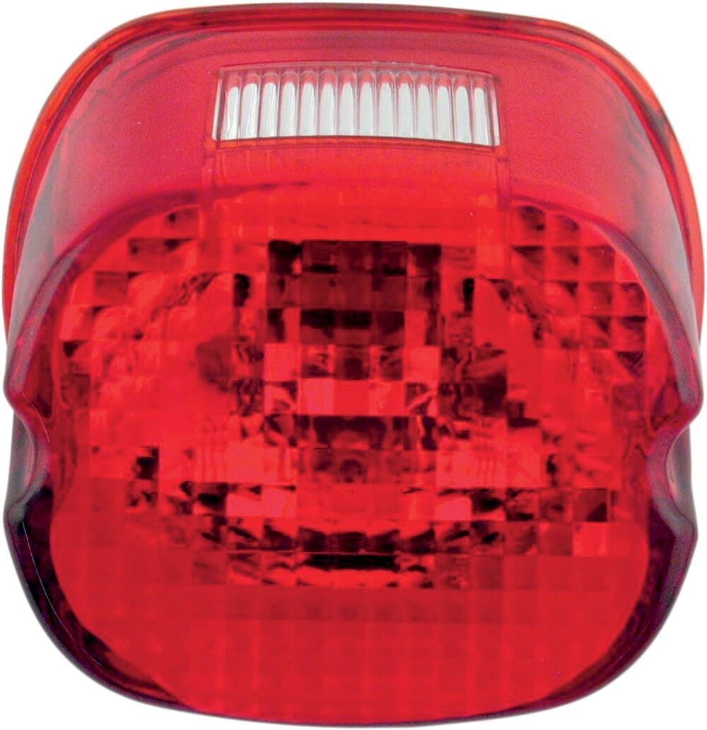 Drag Specialties Taillight Lens Laydown Red W/ Top Tag Window Laydwn T