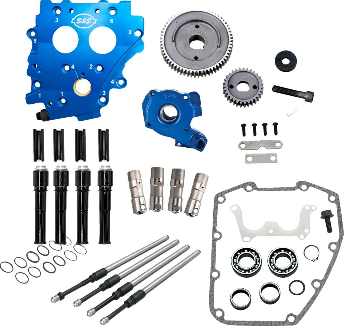 S&S Cycle Cam Chest Kit W/O Cams Gear Drive Oil Cooled Blk Pr Tc 99-06