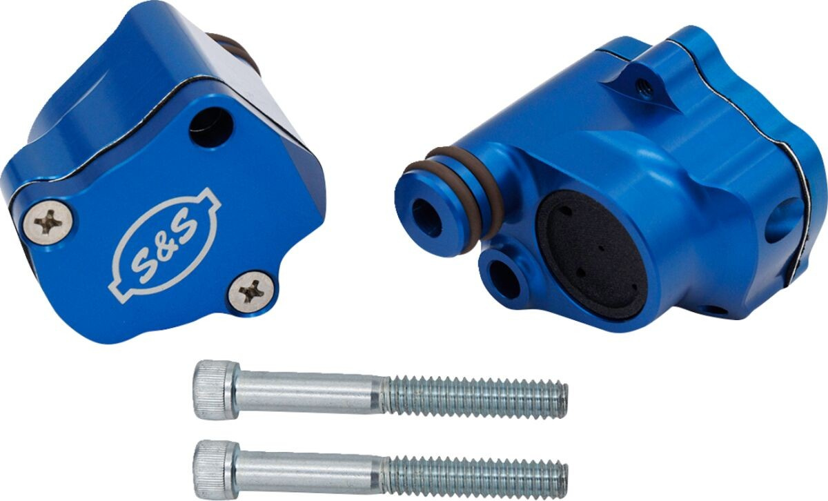 S&S Cycle Breather Head Kit Billet Anodized Blue M8 2017-2024 Breather