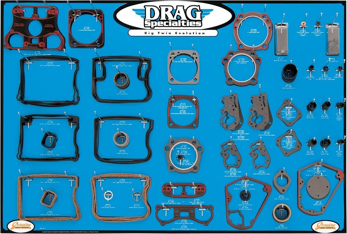 Drag Specialties Gasket Display Board Gasket Board84-99Big Twin