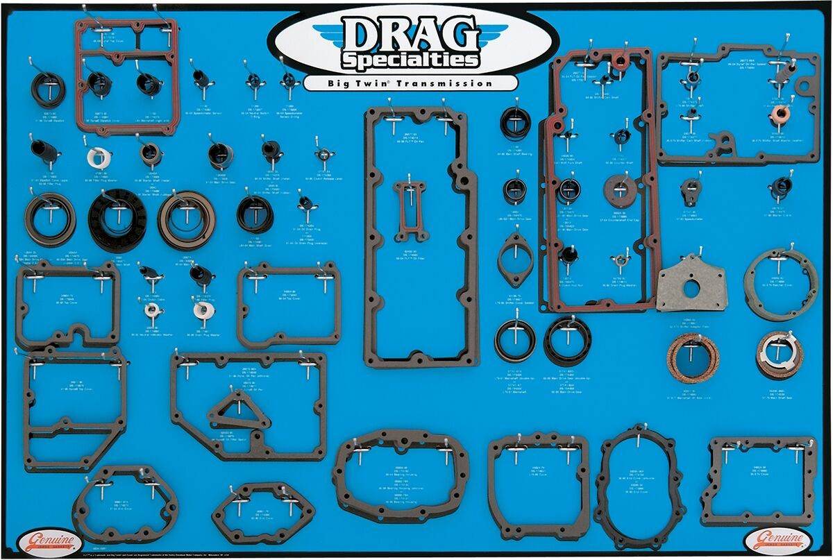 Drag Specialties Gasket Display Board 5-Speed Transmission Gasket Disp