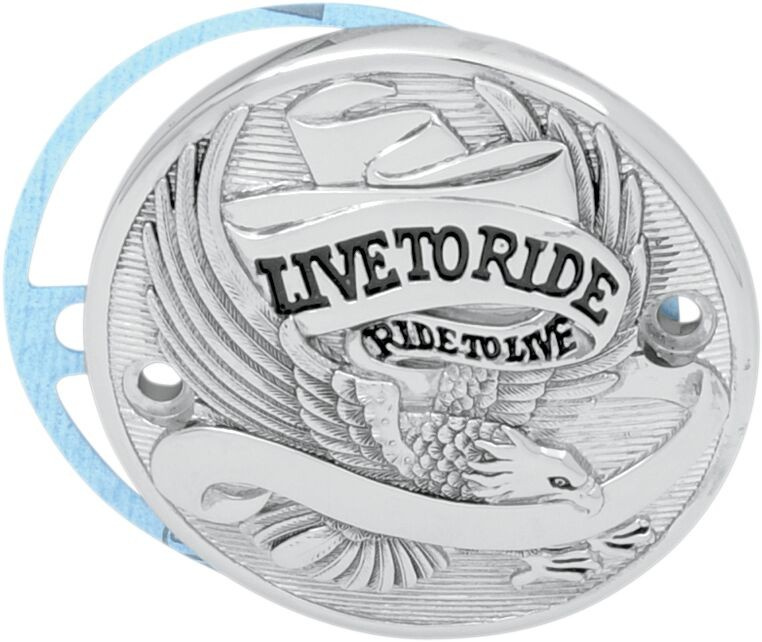 Drag Specialties Live To Ride Point Cover Chrome Pts Cover2-H Ltr Chr7