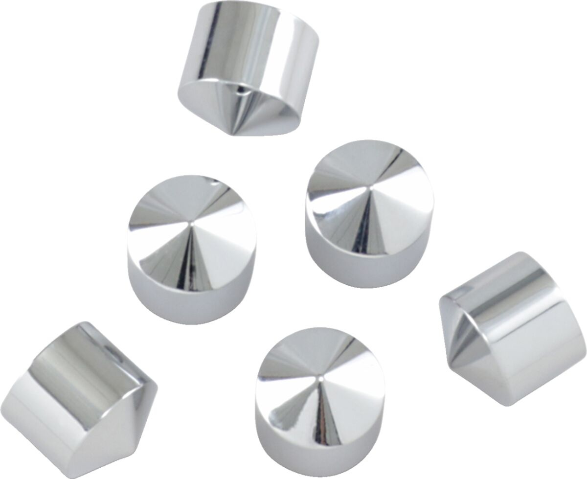 Kuryakyn Rocker Box Bolt Covers Chrome Cover Peak Rocker Bolt