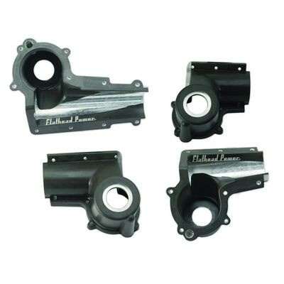 S&S Cycle Flathead Power Gloss Black Valve Spring Covers (Tins) Valve