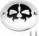 Drag Specialties Cover Points 2-Hole Split Skull Chrome Cover Pts Sp S Drag Specialties Cover Points 2-Hole Split Skull Chrome Cover Pts Sp S