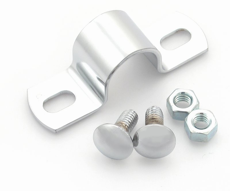 F�stklammer baksk�rm med bultar & muttrar, kromad