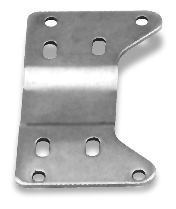 F�stplatta till 5-v�xlad l�da i stel ram B/T 36-57, kromad