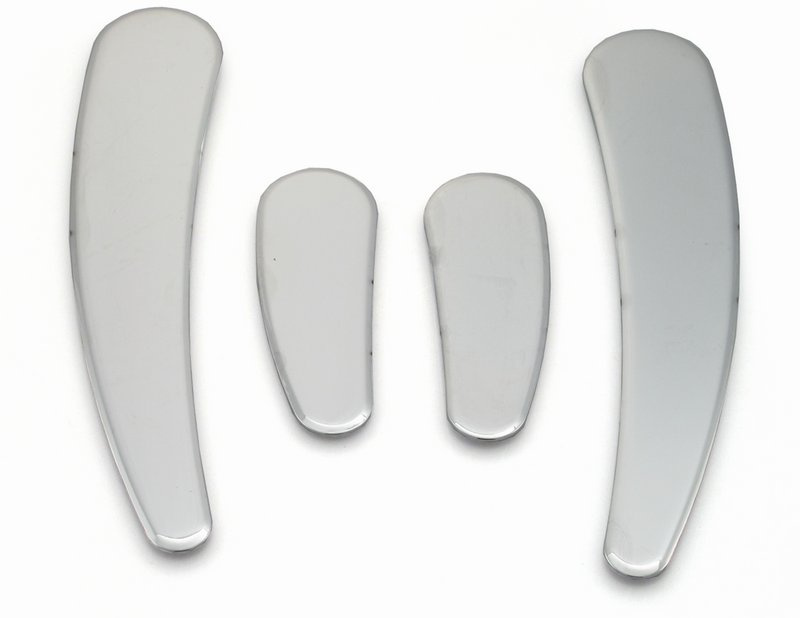 Frame inserts Softail 84-up, polished aluminum