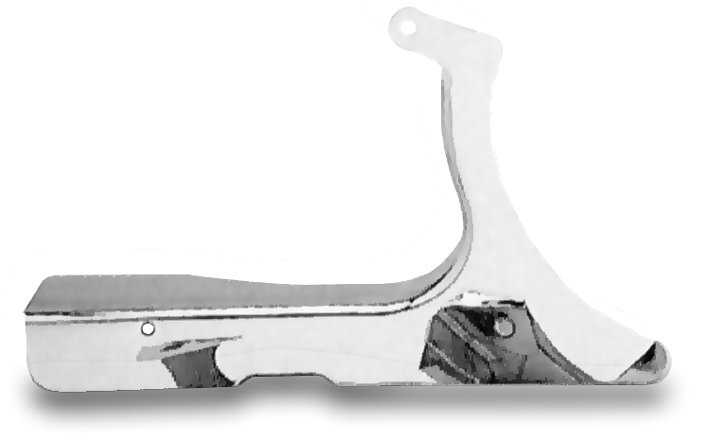 Belt guard, lower. Softail 94-99, 65T pulley, chrome