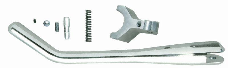 Kickstand, chopperstyle with weldable bracket for 1-1/8'' frame tube