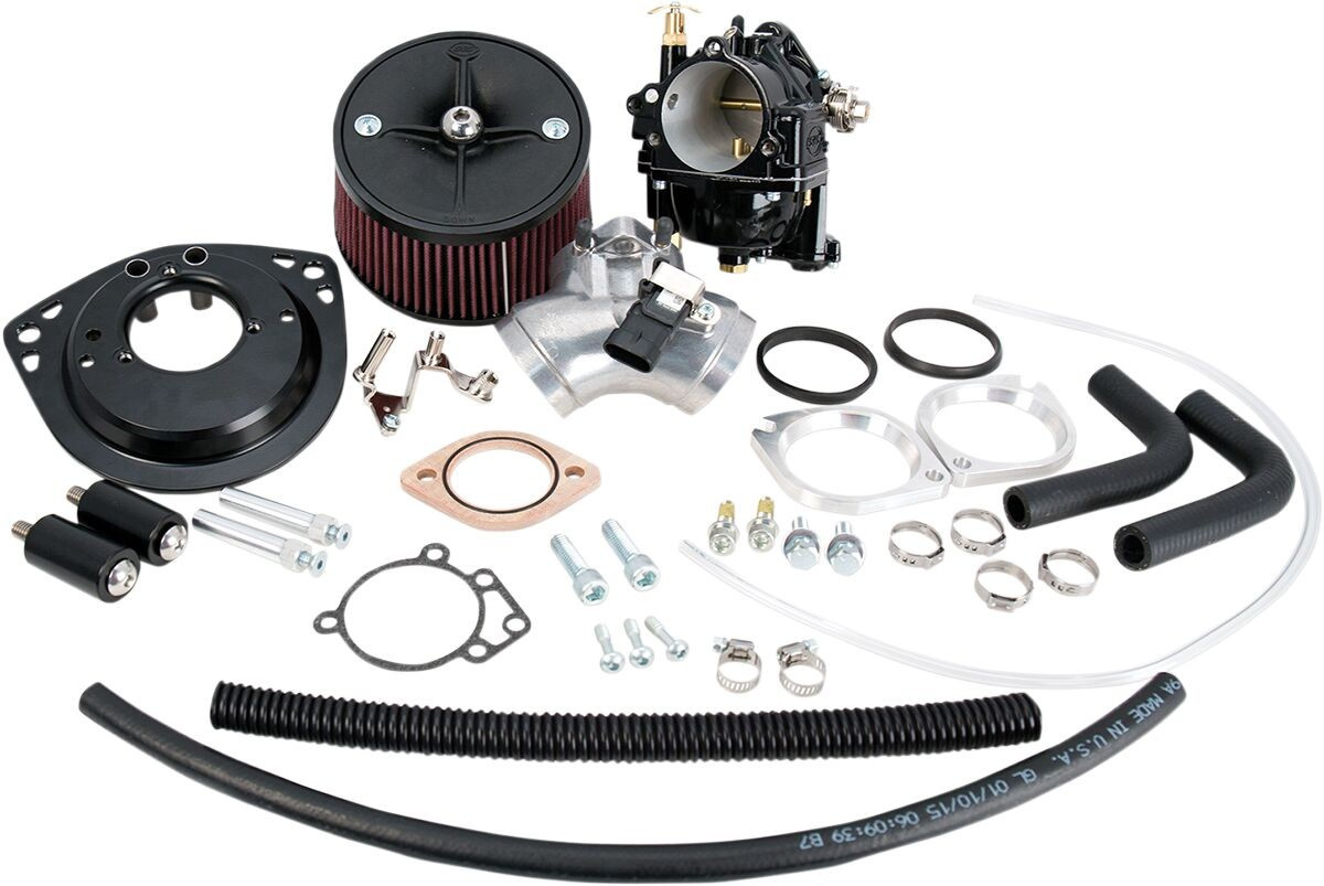 S&S Cycle Carburetor Kit Super G W/S&S T143 Long Block Engine Black Ca