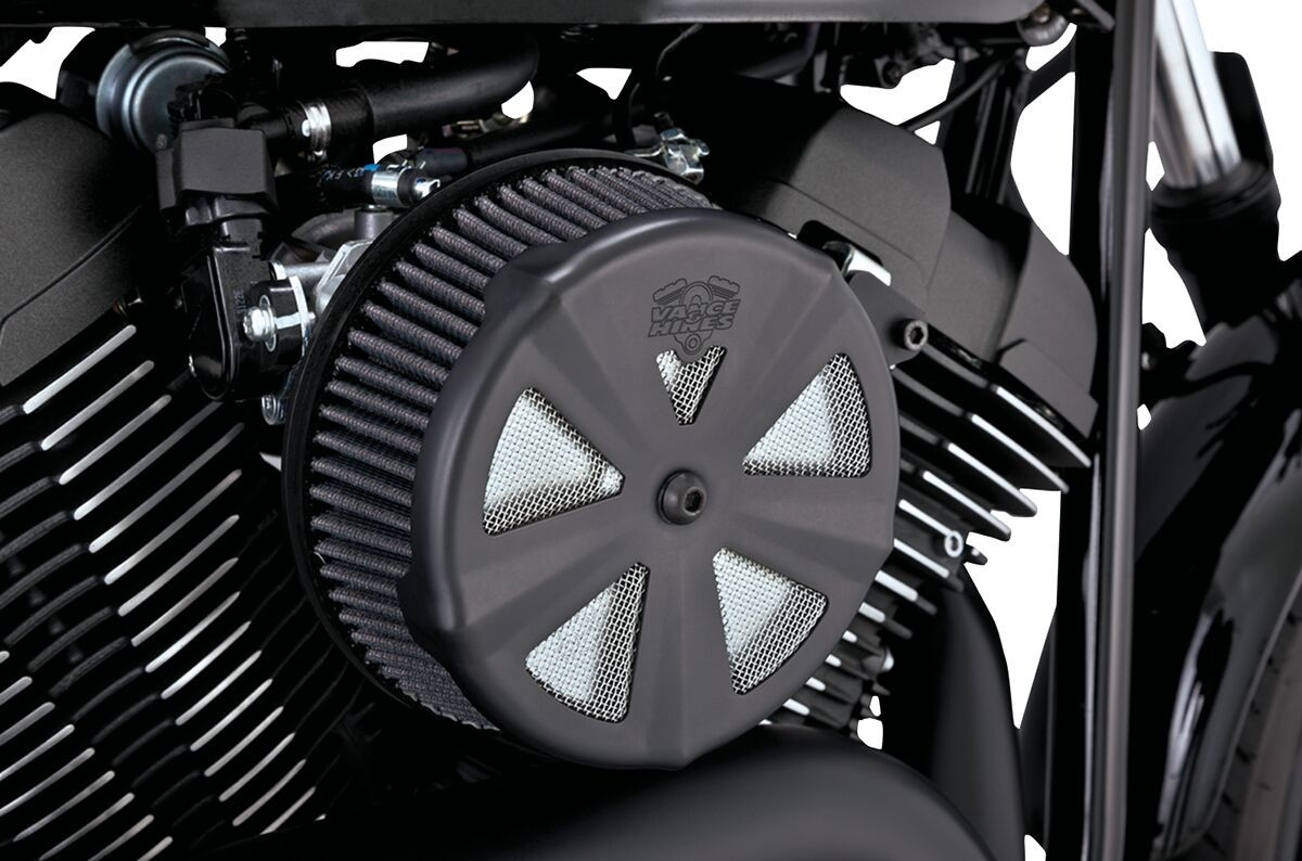 Vance & Hines Air Cleaner Cover For Vo2 Naked Skullcap Crown Black Ins