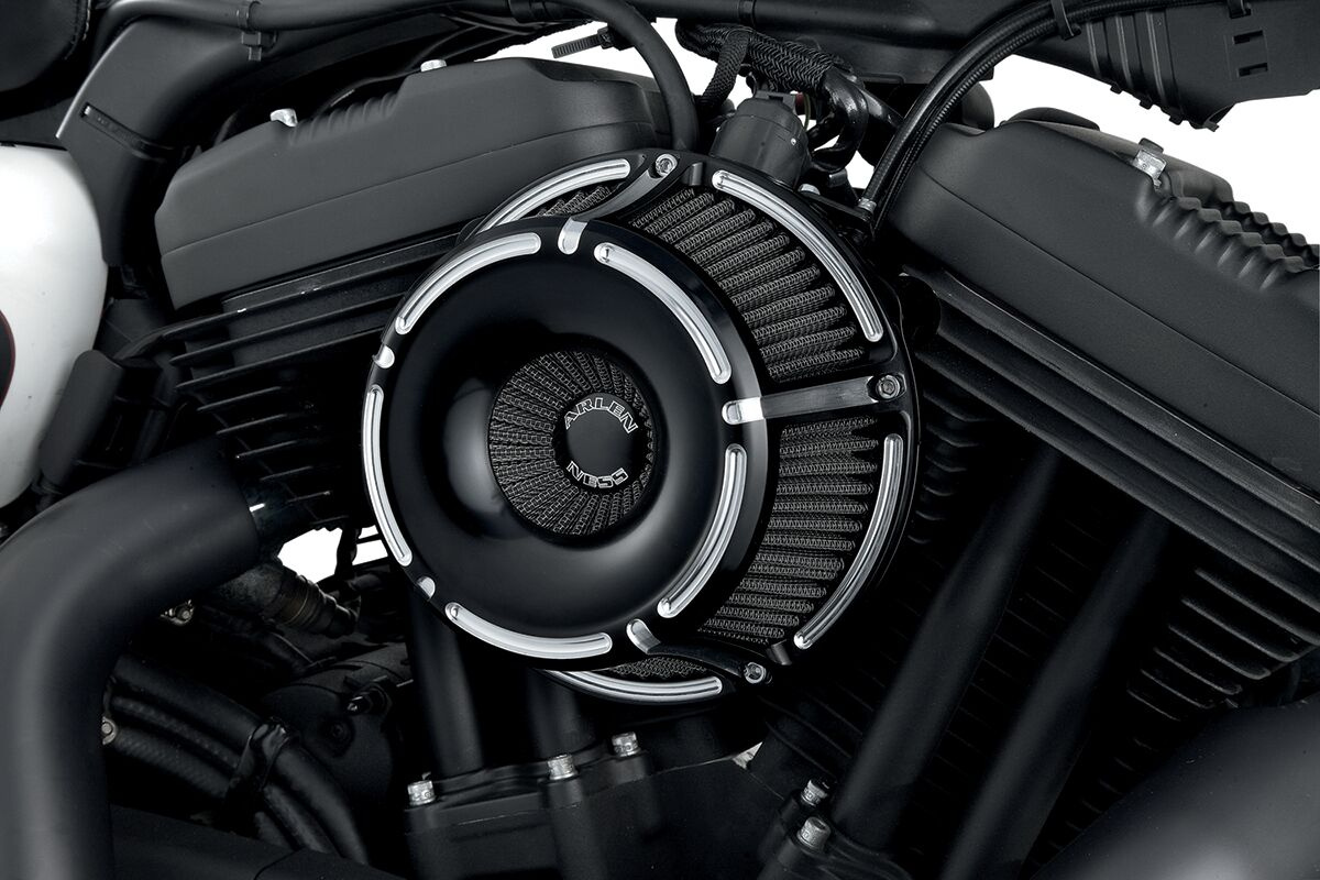 Arlen Ness Air Cleaner Kit Inverted Big Sucker Slot Track Black Air Cl