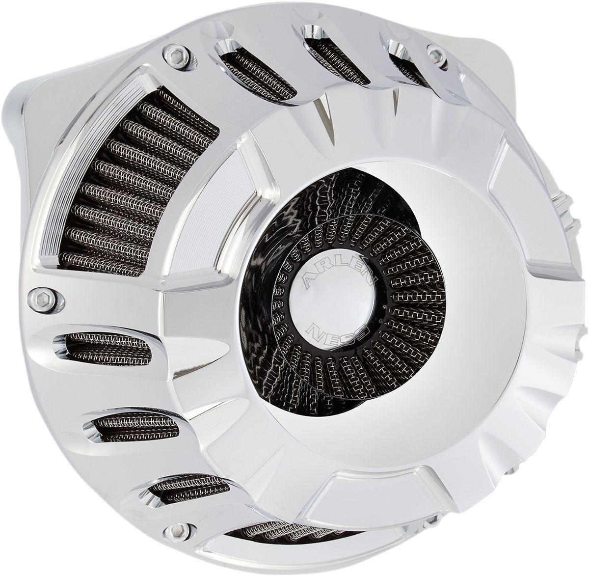 Arlen Ness Air Cleaner Kit Inverted Big Sucker Deep Cut Chrome Air Cle