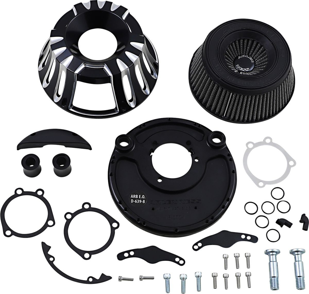 Arlen Ness Air Cleaner Kit Inverted Big Sucker Deep Cut Black Air Clea