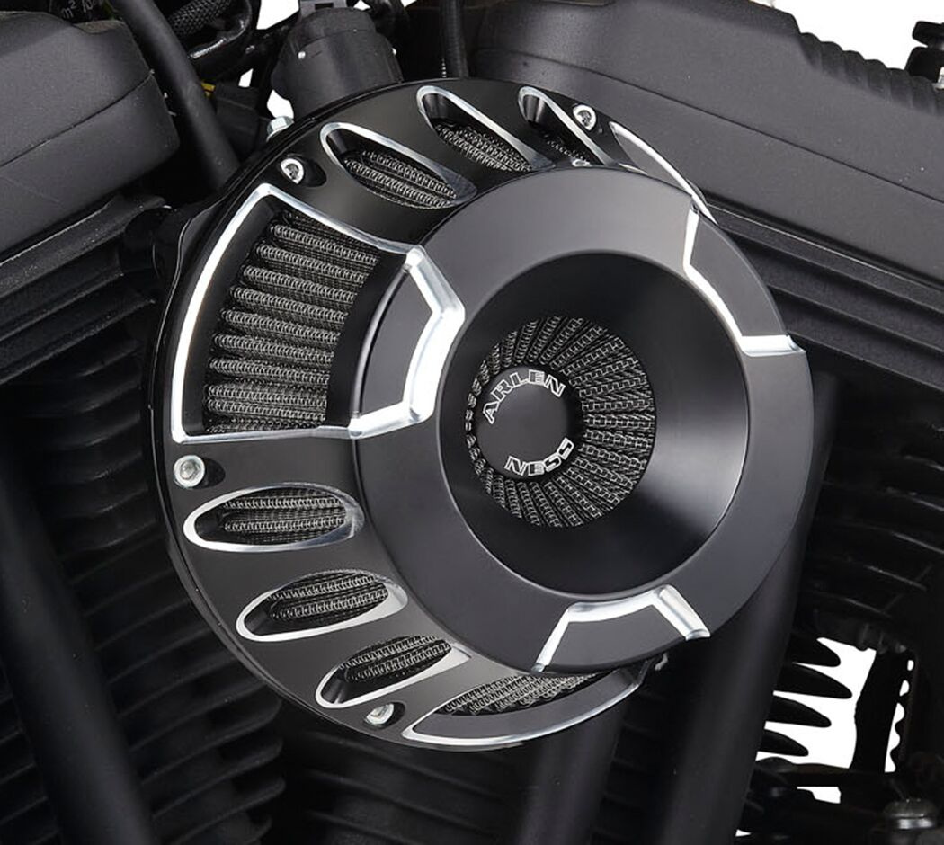 Arlen Ness Air Cleaner Kit Inverted Big Sucker Deep Cut Black Air Clea