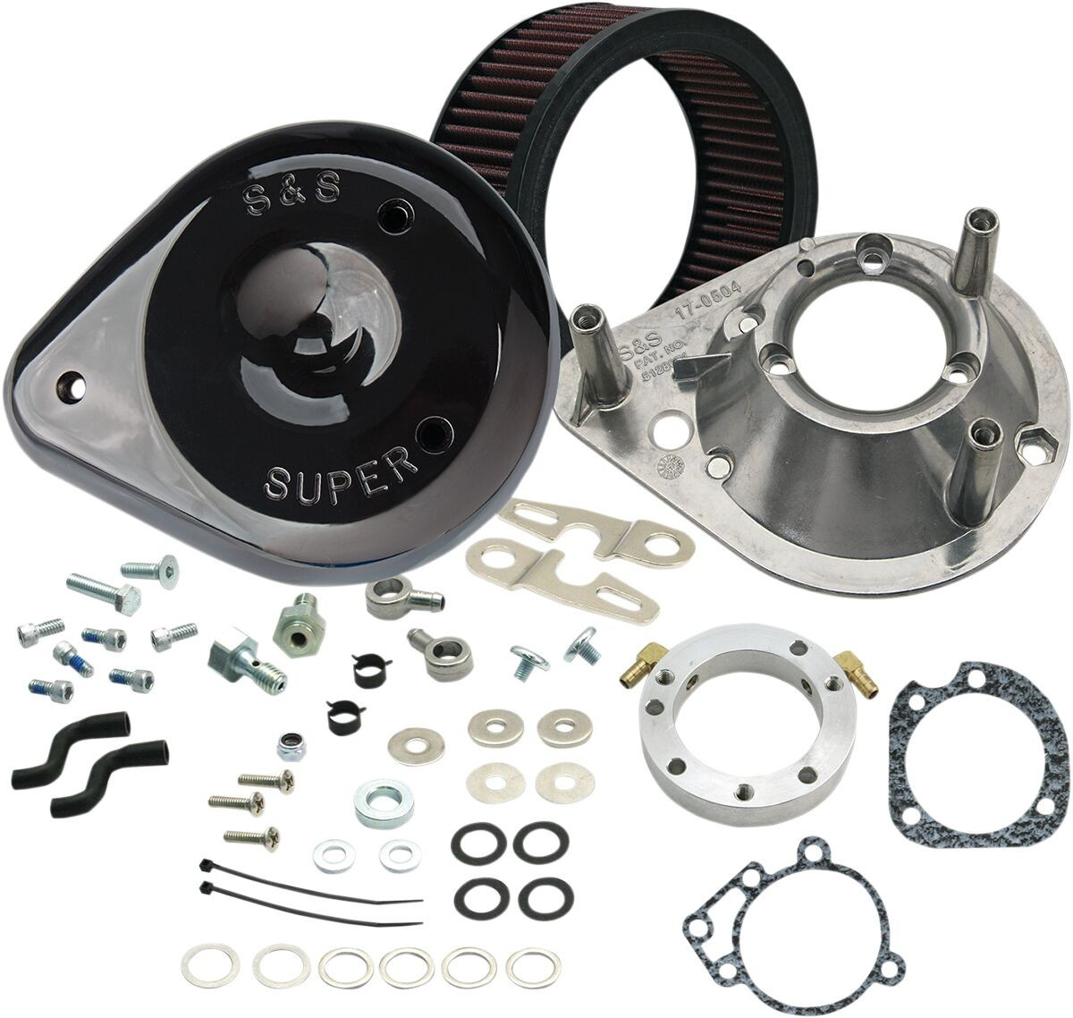 S&S Cycle Air Cleaner Kit Classic Teardrop For Stock Carb/Efi Black Ai