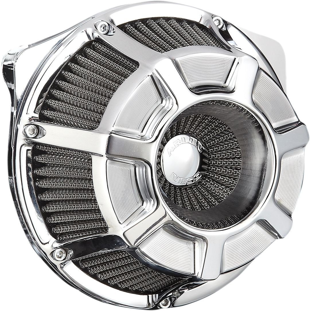 Arlen Ness Air Cleaner Kit Inverted Big Sucker Beveled Chrome Air Clea
