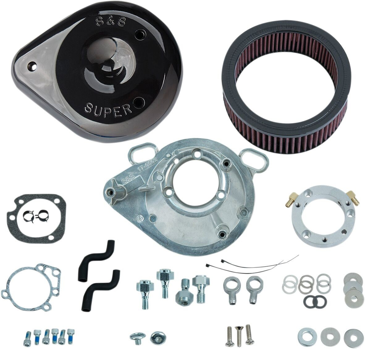 S&S Cycle Air Cleaner Kit Classic Teardrop Stock Efi Glossy Black Air