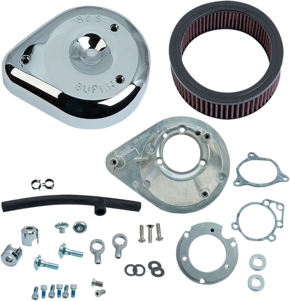 S&S Cycle Air Cleaner Kit Classic Teardrop Stock Bore Tbw Chrome Air C