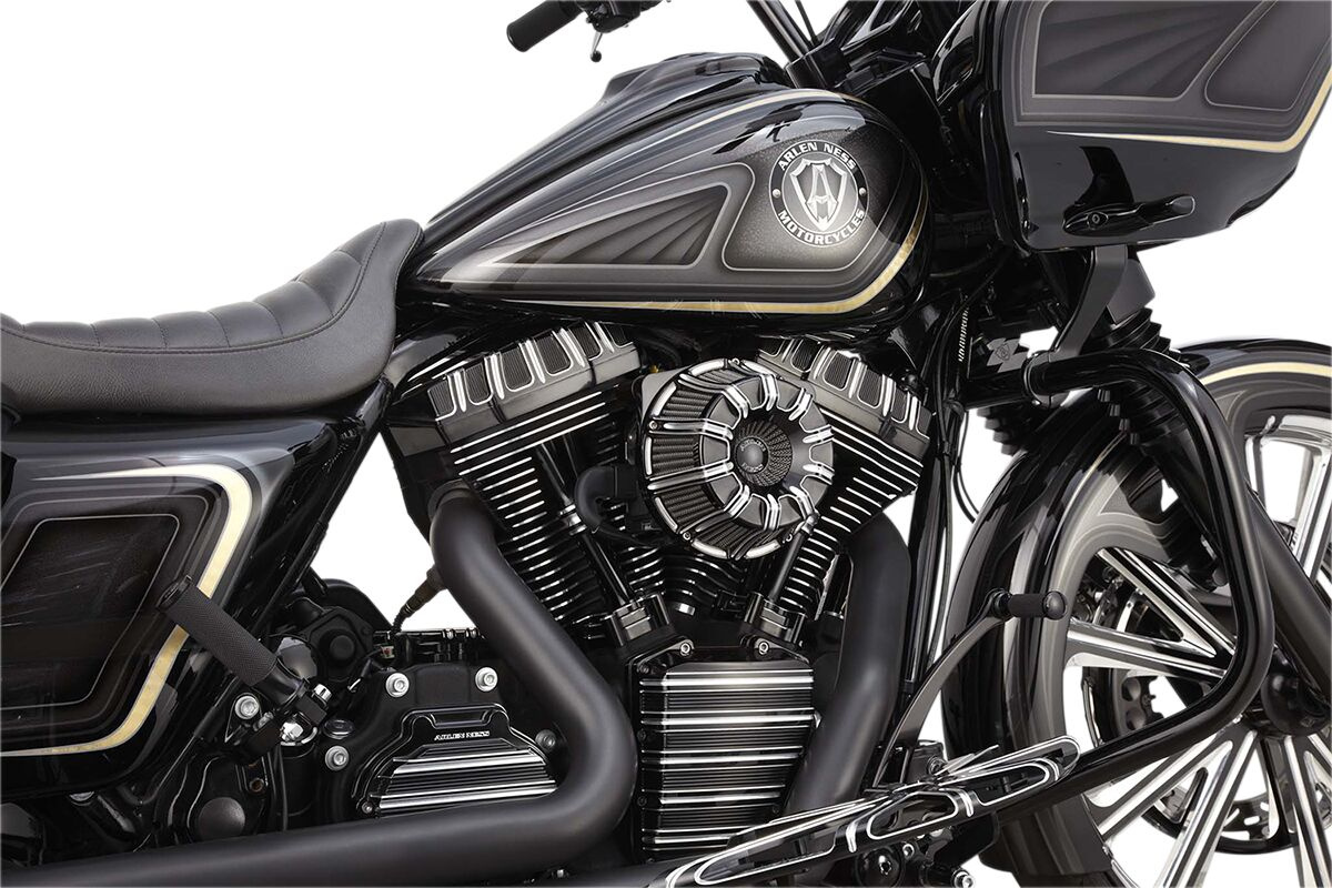 Arlen Ness Air Cleaner Kit Inverted Big Sucker 10-Gauge Black Air Clea