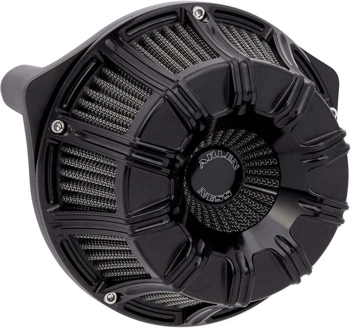 Arlen Ness Cleaner Air Inv Suck Bl Air Cleaner - 10 Gauge Inverte