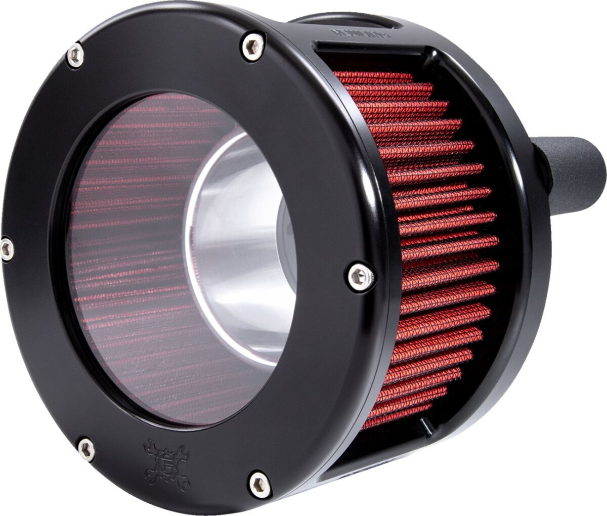 Feuling Parts Air Cleaner - Ba Race Series - Black - Clear Cover - Red