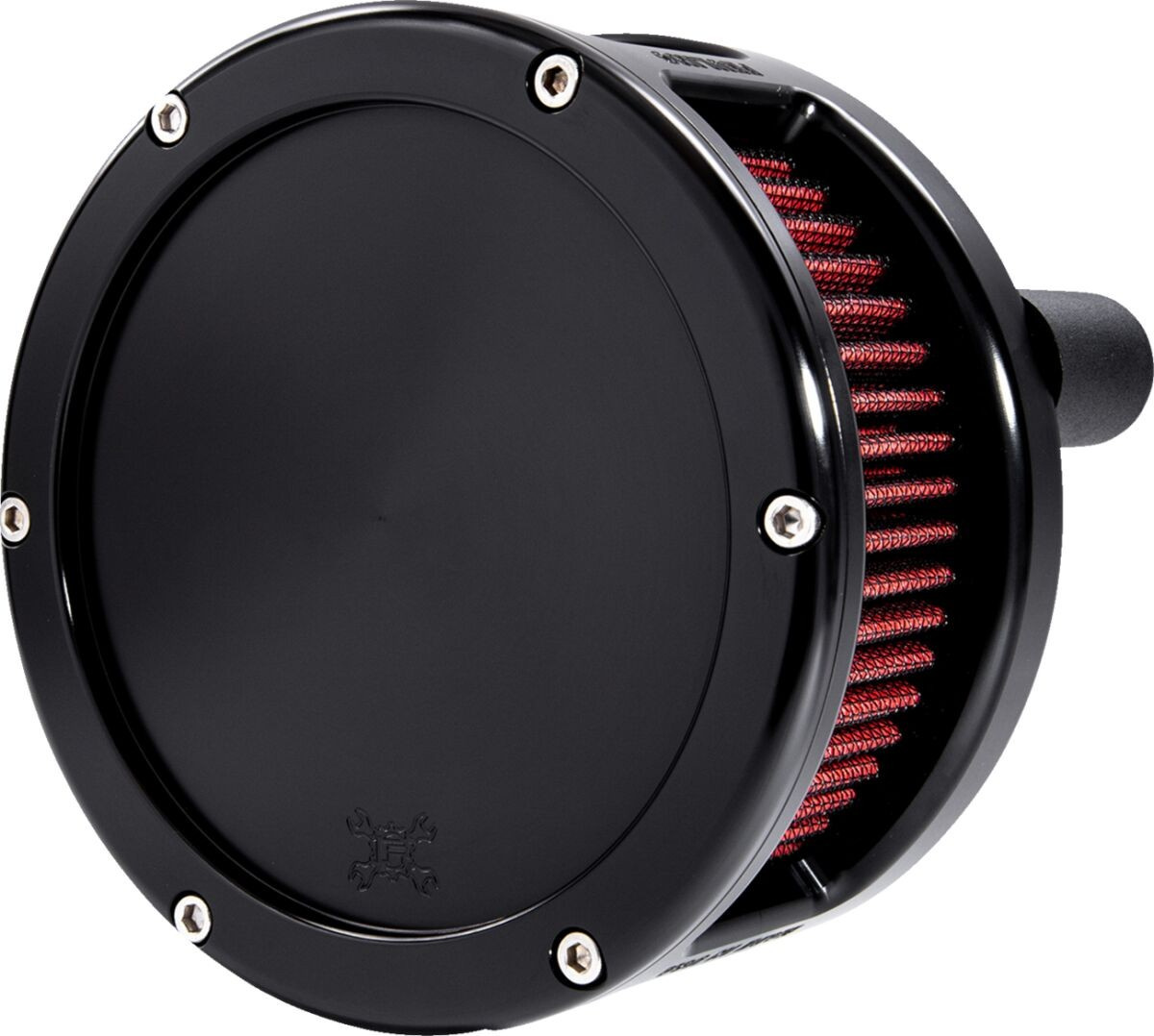 Feuling Parts Air Cleaner - Ba Series - Black - Solid Cover - Red - M8