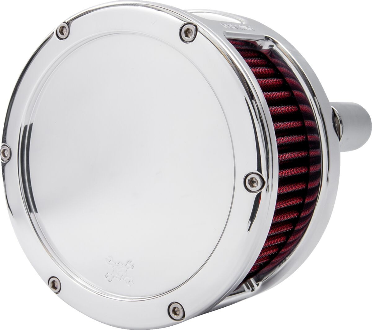Feuling Parts Air Cleaner - Ba Series - Chrome - Solid Cover - Red - M