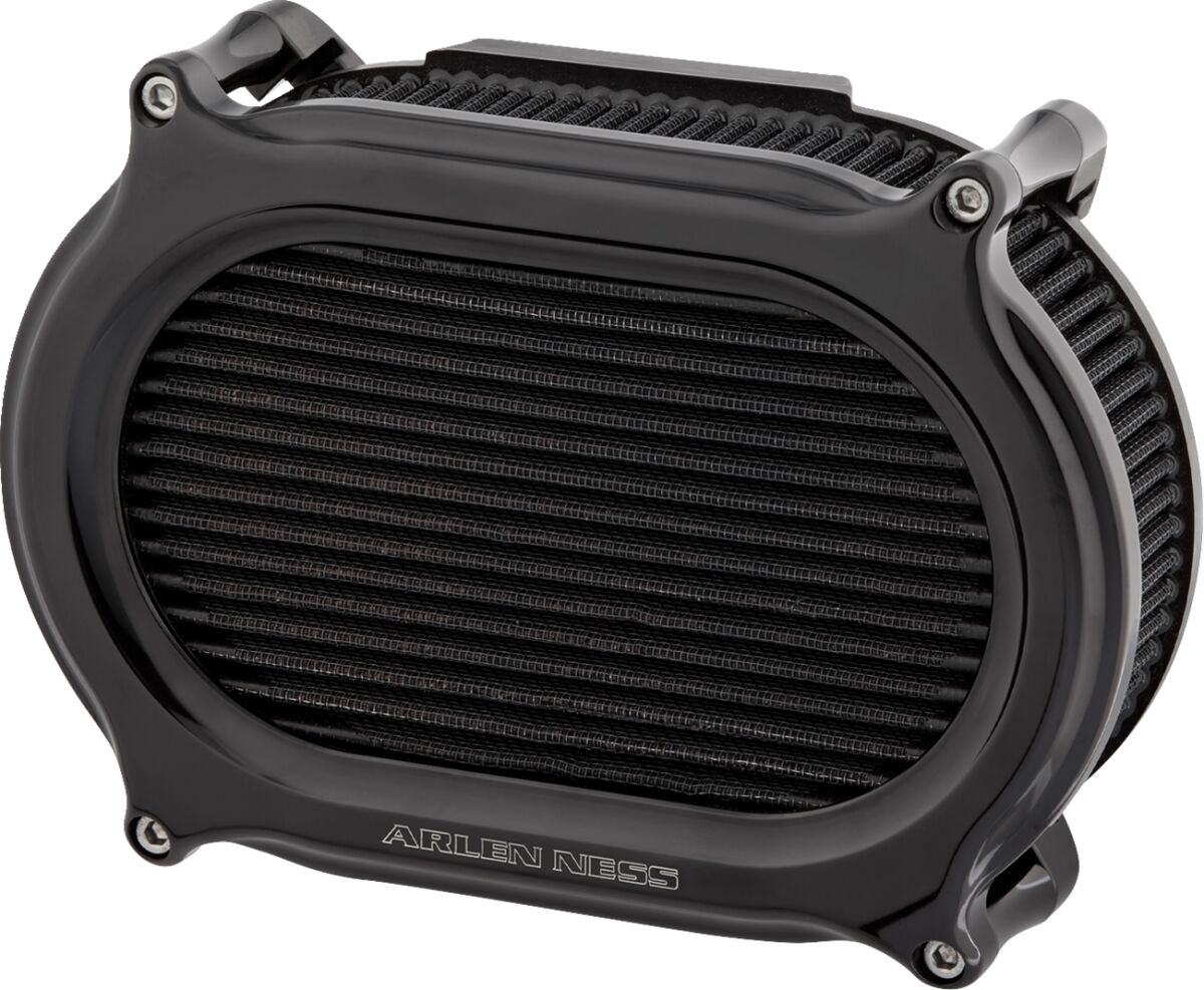 Arlen Ness Filter Kit Stage Ii Oval Performance,All Black Air Cleaner