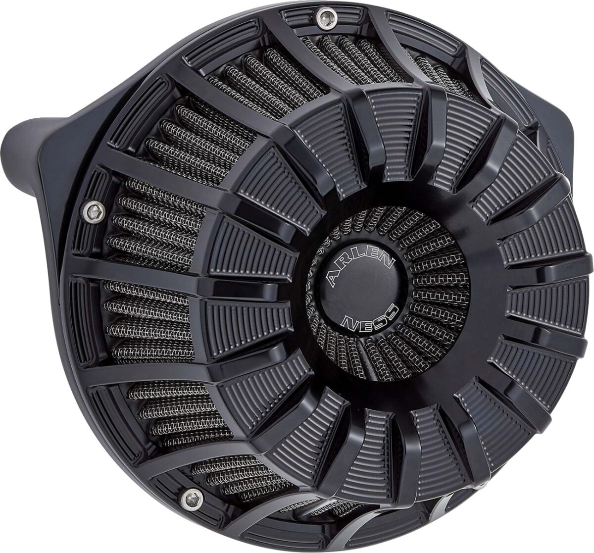 Arlen Ness Air Cleaner15-Spoke Inverted All Black Air Cleaner - 15 Spo