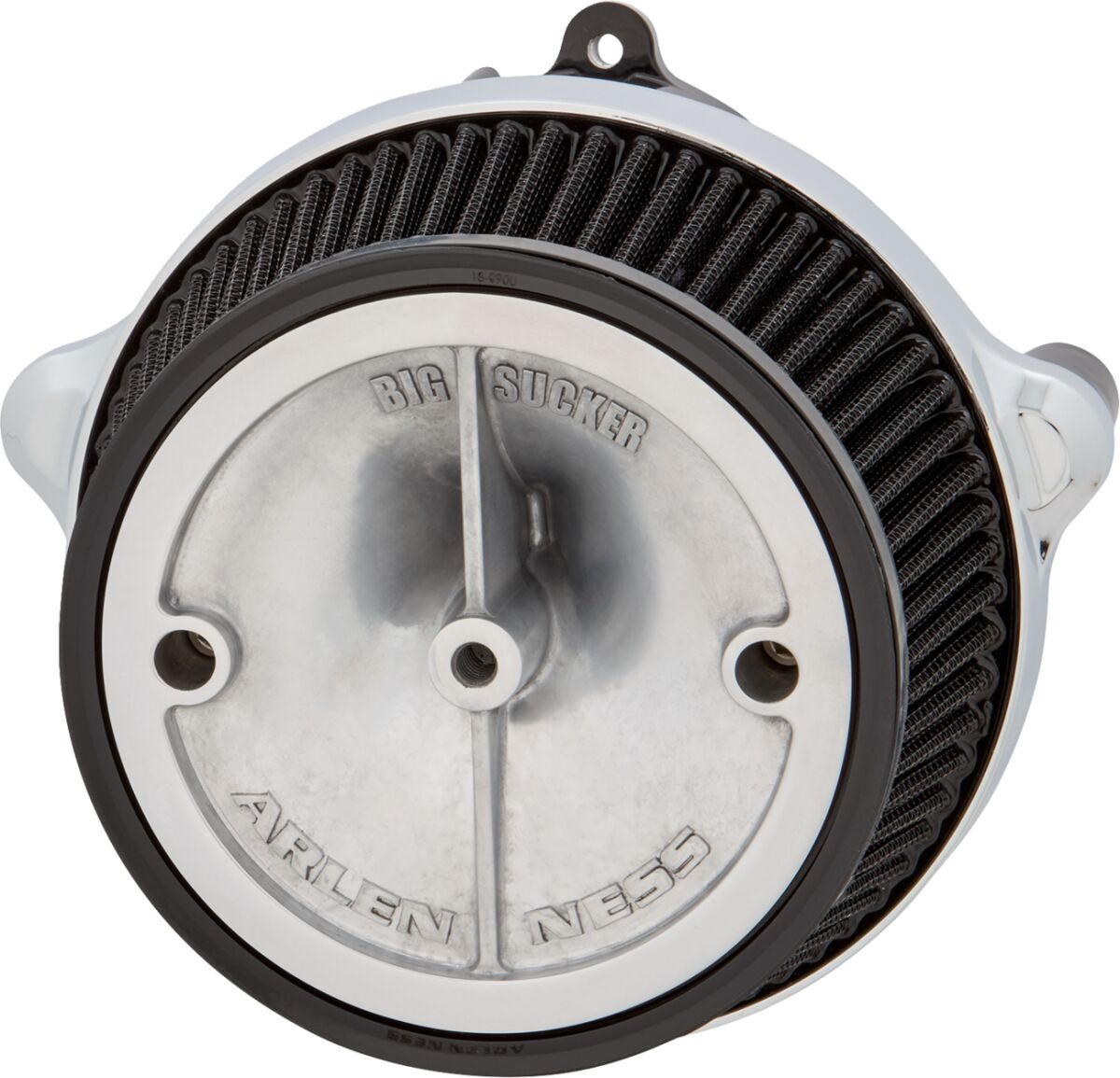 Arlen Ness Ac Stg I Big Skr Crhm Backing Plt Blk Oiled Fltr No Cvr Big