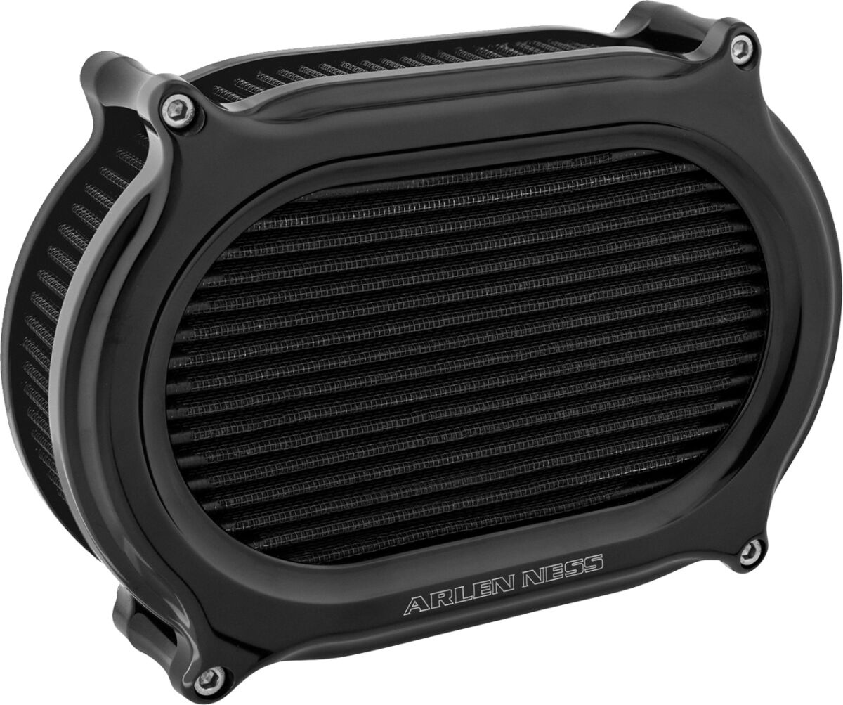Arlen Ness Air Cleaner Stage Ii Oval All Black Air Cleaner - Stage 2 O