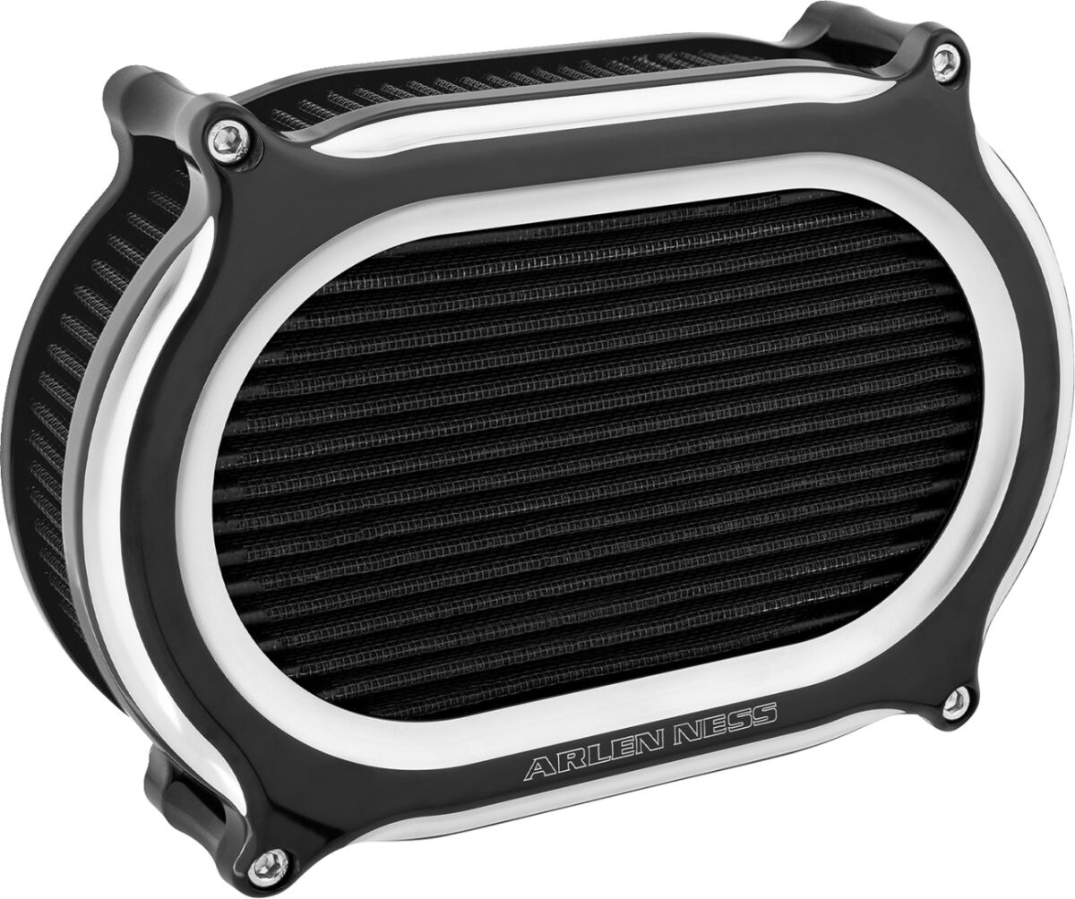 Arlen Ness Air Cleaner Stage Ii Oval Black Air Cleaner - Stage 2 Oval