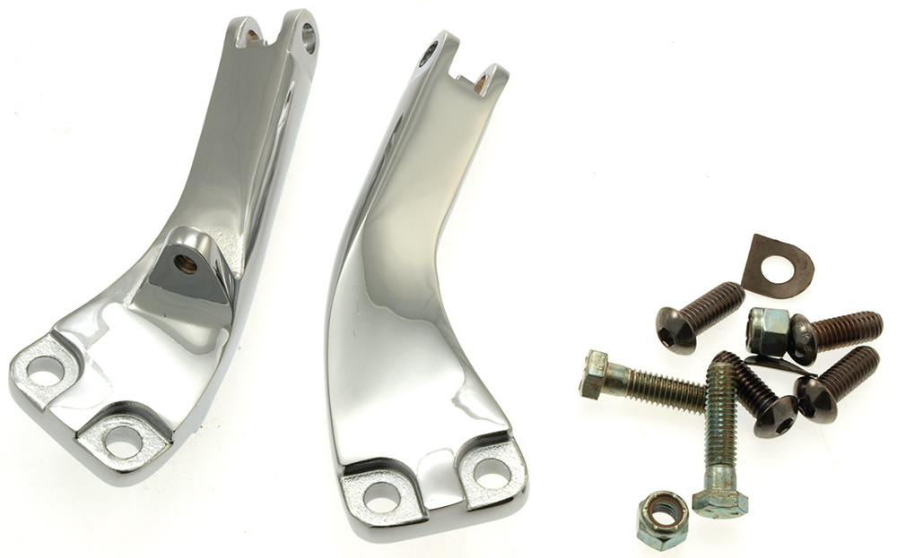 F�ste f�r passagerarfotpinnar Sportster 04-12 (ej XR), kromade