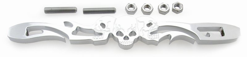 Shifter rod ''3 Skulls'' billet, lenght 260mm. Softail 86-up, chrome