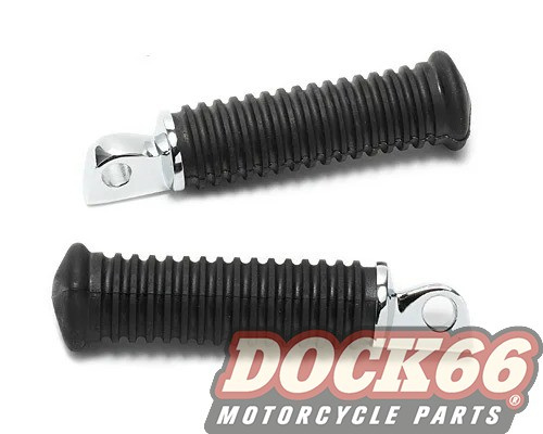 Footpegs H-D Style black ribbed, similar OEM 49117-77