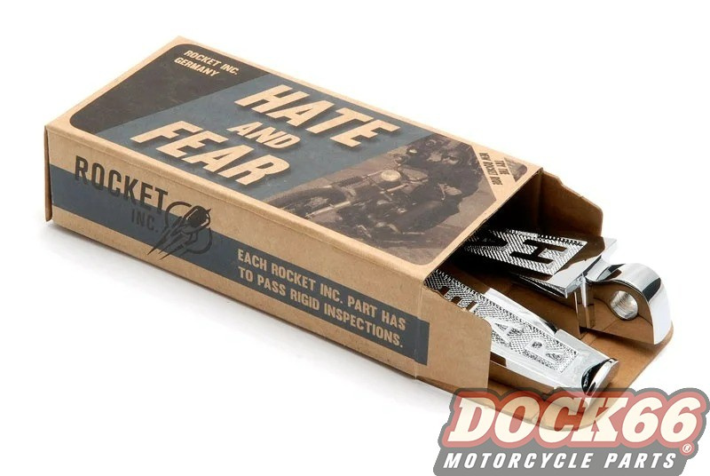 Footpegs ROCKET INC. Hate&Fear chrome
