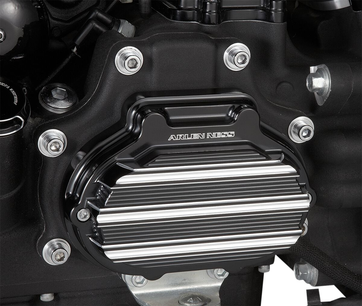 Arlen Ness Transmission Side Cover Hydraulic 10-Gauge Black Cover Trn