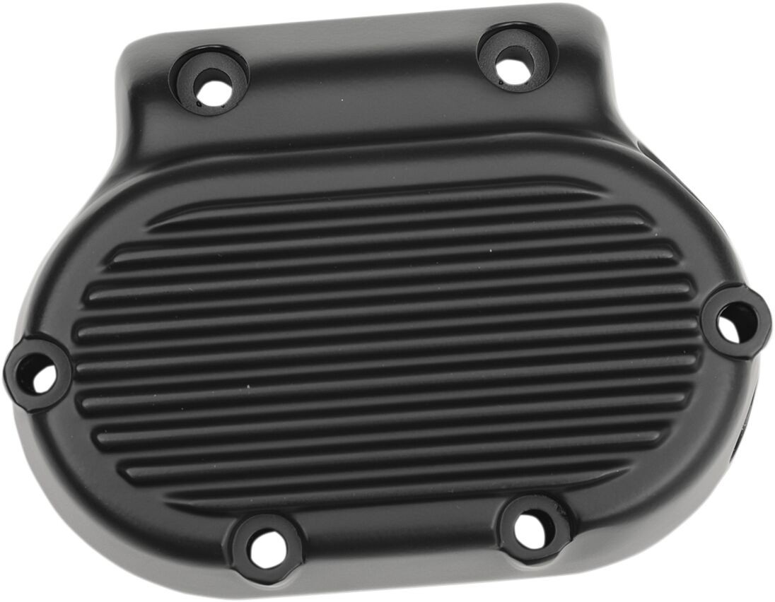 Drag Specialties Transmission Side Cover Black Bt 87-06 Cover Tran Fin