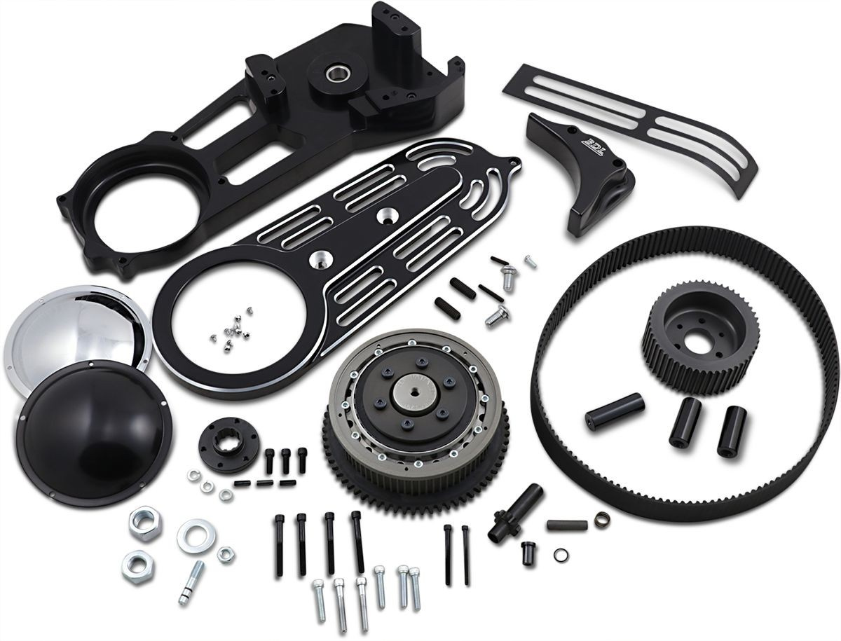 Belt Drives Ltd. 2�?� Belt Drive Kits With Changeable Domes Black Belt