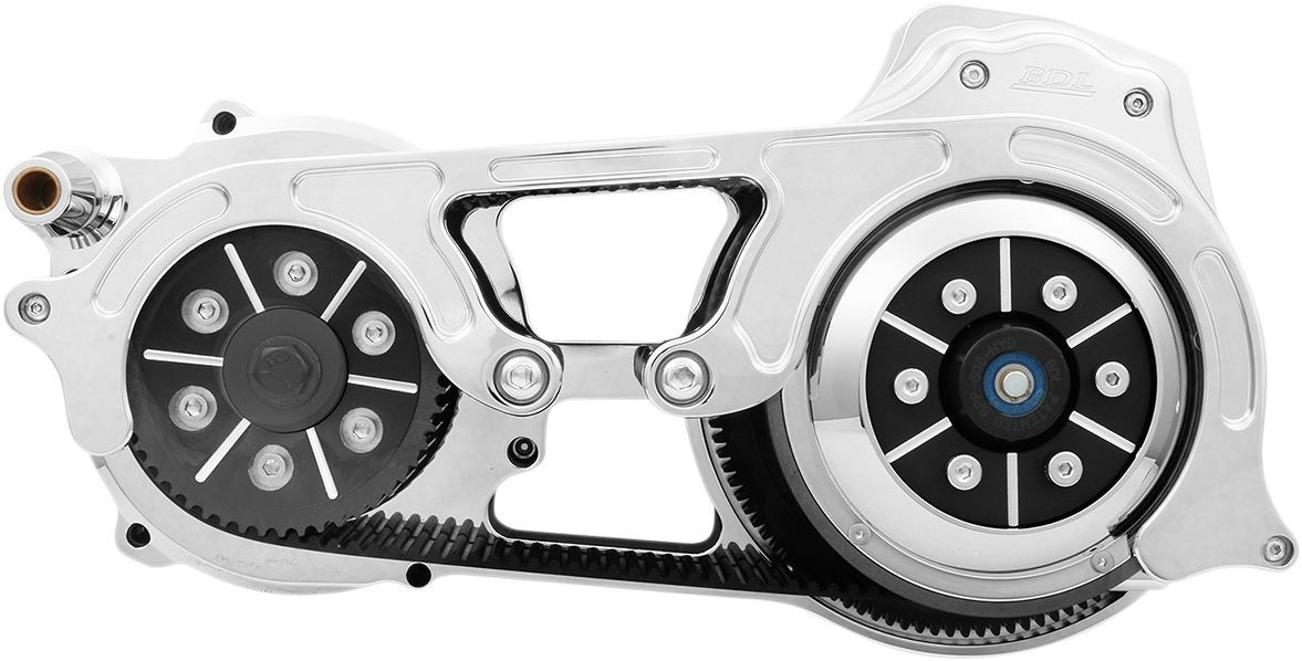 Belt Drives Ltd. Open Belt Drive Kit 2'' With 1-Piece Motor Plate Chro