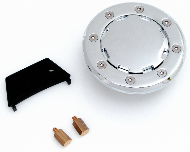 Non-Vented Flush-Mount Gas cap, chrome 82-up